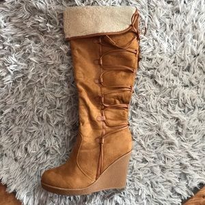 Charlotte Russe Winter Wedged Boots